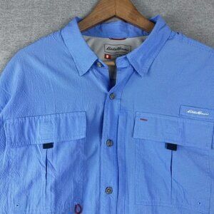 Eddie Bauer Men's XXL L/S Guide Shirt UPF 30 Sunscreen Hot Weather